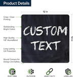Custom Sign, Custom Street Sign, 11 Font Colors, 13 Font Styles, 4 Hole Options, 22 Sizes, 12x12 Inches, Rust Free DiBound, Fade Resistant, Made in USA by My Sign Center (Chalkboard Black)