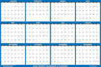 32" x 48" SwiftGlimpse 2026 Wall Calendar Erasable Large XL Wet & Dry Erase Laminated 12 Month Annual Yearly Wall Planner, Reversible, Navy
