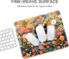 Auhoahsil Mouse Pad, 12 x 10 in Marble Theme Computer Mouse Pad for Desk, Premium-Textured Non-Slip Rubber Stitched Edges Waterproof Square Mouse Mat for Gaming Work Wireless Mice, Blue