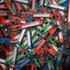 Utility Knife Box Cutter Retractable Blade Snap off Razor Knife with Safety lock 5" Wholesale lot (48 Pack)