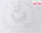 EXLIBRIS Custom Book Embosser - Library Stamp, Monogram Embosser (2")