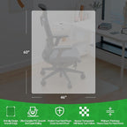 100pointONE Office Chair Mat for Hardwood Floors, Easy Glide Floor Mat for Rolling Chair & Computer Desk, Clear Desk Chair Mat for Home Office Rolling Chairs 46" x 60"