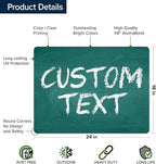 Custom Sign, Custom Street Sign, 11 Font Colors, 13 Font Styles, 4 Hole Options, 22 Sizes, 18x24 Inches, Rust Free DiBound, Fade Resistant, Made in USA by My Sign Center (Chalkboard Green)