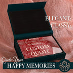 Personalized Gifts, Custom Quote Block Letter Board,Crystal-Clear Acrylic With Gift Box,17 Styles, Holiday and Christmas Gift for Mom, Dad, Girlfriend, Him or Her, Husband, Wife (5"x7, Rosy)