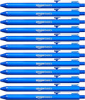 Amazon Basics Retractable Ballpoint Pens, Smooth Writing, Blue, 12-Pack