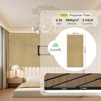 Art Acoustic Panels for Wall,5 Pack Sound Absorbing Panels,47.2” x 23.6” Soundproof Wall Panels,High-Density Acoustic Wall Panels,Decorative Sound Panels with Wood-Look