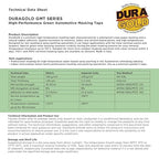 Dura-Gold Green Automotive Masking Tape 1-1/2 Inch (1.41 Inch x 55 Yards), 2 Rolls - Premium High-Performance, Heat Resistant - Auto Refinish Painting, Car Detailing, Autobody Industrial Painters Tape