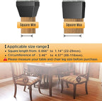 Square Chair Leg Protectors for Hardwood Floors,16 Pcs Silicone Felt Furniture Legs Caps to Prevent Floor from Scratches and Reduce Noise, Easy to Move, (Black, Fit: 0.866-1.14").