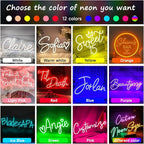 Custom Neon Sign for Wall Decor, Neon Sign Customizable Personalized LED Neon Name Sign Dimmable Neon Light Sign for Room Wedding Birthday Bar Decor