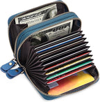 GOIACII Small Genuine Leather Wallet for Women, RFID Blocking Credit Card Holder Wallet