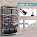 M MZG 1750 LBS Storage Shelves 5-Tier Utility Shelving Unit Steel Organizer Wire Rack for Home,Kitchen,Office,Garage, Capacity 17.7" D x 47.2" W x 72.3" H | Organizer Wire Rack, for Home, Kitchen, Office, Garage, 1750 LBS Capacity