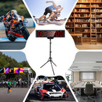 Large LED Display Digital Race Timer Clock with Tripod,Battery,Remote Control,Function-Countdown/Up/Time Clock,for Sports Events, Races, Meetings, Presentations (Non-Waterproof +RGB)