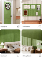 Bumusty Large Cork Board Alternative-36 x24 Felt Bulletin Board Tiles, with 30 Pushpins, 40 Adhesive Tabs, 6-Pack Slat Wall Paneling, Cork Boards for Office Push Pin Board Felt Board-Kelly Green