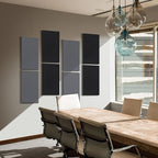 UMIACOUSTICS 4 PCS Acoustic Panels with Hanging Hardware, 2” Thick Fiberglass Sound Proof Panels for Studios, Office, Home Theater Ceiling or Wall- Medium Grey