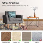 Anidaroel Office Chair Mat for Hardwood Floor, 48"x60" Under Desk Chair Rug for Rolling Chair, Anti-Slip Computer Chair Mat, Low Pile Carpets Floor Rug for Home Office Gaming Room