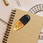 50 Magnetic Memo Holders Set - Customizable Text, Logo - Large Clip, Plastic - Orange