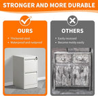 OPTYMIRA Metal File Cabinet with Drawer Heavy Duty Home Office Steel Vertical Filing Lockable Cabinets for Legal/Letter Size,Assembly Required