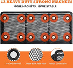 Ameceres Magnetic Pencil Holder - Extra Strong Magnets Mesh Marker Holder Perfect for Whiteboard, Refrigerator and Locker Accessories (3 Baskets, 1 Pack Black)