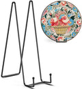 TR-LIFE 14 Inch Black Metal Plate Stand (3 Pack) - Heavy Duty Display Easel Holder for Large Picture Frames, Plates and Signs
