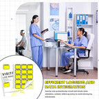 1 Pack Visitor Badges with Carbon Copy Visitor Stickers Letter Size Visitor Log Book Protecting Privacy Pages Register Book Business Guest Name tag for School Clinics Church 450 Badges 60 Memo Pages