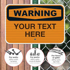 Custom Warning Sign, OSHA Sign, 12x18 Inches, 3M EGP Reflective .063 Aluminum, Fade Resistant, Indoor/Outdoor Use, Made in USA
