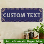 Custom Sign, Custom Street Sign, 11 Font Colors, 13 Font Styles, 4 Hole Options, 22 Sizes, 6x18 Inches, Rust Free DiBound, Fade Resistant, Made in USA by My Sign Center (Fauxsaic 1)