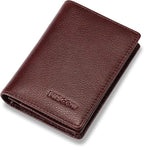 Leather Business Card Case Holder for Men & Women, Italian Calfskin