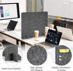 AMUSIGHT 2 Pack Acoustic Desk Dividers - 24" x 20" Freestanding Privacy Panels Set with Noise - Reducing Design Cubicle Sound Proof, Ideal for Office, Classroom, and Home (Dark Gray)