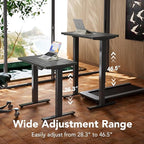 HUANUO Electric Standing Desk,55" x 28" Height Adjustable Desk, 4 Memory Height Settings, Sit to Stand Up Desk for Home Office, with Headphone Hook, Cable Manager, Vintage Brown