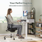 Homall Electric Standing Desk with 2 Drawers, Adjustable Height Computer Desk with Monitor Shelf Sit Stand Table with Splice Board Quick Install for Home Office (White, 63 Inch)