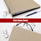 Vienrose 3 Ring Binder 1 Inch Round Rings with Linen Fabric Cover, Fits 8.5 x 11 Inch Paper, Durable Organizer for School, Office, Home, Recipes, Khaki