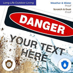 Custom Danger Sign, OSHA Sign, 10x7 Inches, Rust Free .040 Aluminum, Fade Resistant, Indoor/Outdoor Use, Made in USA by Signs