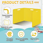 24 Pcs Desk Dividers for Students 14 × 17.5 × 14 Inch Plastic Waterproof Privacy Folders Shields Test Dividers with Yellow Classroom Privacy Boards for School Study Teacher Supplies(Yellow)