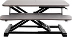 VIVO 26 inch Desk Converter, K Series, Height Adjustable Sit to Stand Riser, Dual Monitor and Laptop Workstation with Keyboard Tray, Gray Top, Black Frame, DESK-V026KG