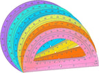 Zonon 36 Pieces Protractors Bulk Plastic 180 Degrees 6 Inch Translucent Protractors for Geometry, Angle Measurement, Students School Supplies