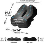 Everlasting Comfort Doctor Recommended Memory Foam Seat Cushion for Office Chairs & Car - Ergonomic Office Desk Accessories - Cushions for Tailbone Pain Relief, Sciatica & Back Support Pillow