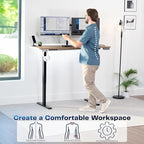 VIVO Electric 60 x 24 in Standing Desk, Memory Height Adjustment, 1B Series, Holds 220 lbs, One-Piece Reclaimed Wood Top, Black Frame, DESK-KIT-1B6P