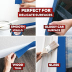XFasten Blue Painters Tape 3/4 Inch Wide x 60 Yards 6-Pack, UV Residue-Free Blue Masking Tape for Clean Lines, Indoor and Outdoor Multi-Surface Use - Sharp Paint Lines for Walls, No Mess Easy Removal