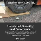 Vitrazza Glass Chair Mat 36” x 48” Superior ¼ Thick, Chiaro Standard Clear, Certified Tempered Safety Glass, Delivers a Smooth Glide, Protects Carpet or Wood, Beautiful in Home or Office.