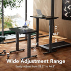 HUANUO Electric Standing Desk, 55 x 24 Inch Height Adjustable Computer Desk with Storage Bag, 4 Height Memory Settings, Sit Stand Up Desk for Home Office, Deep Black