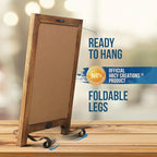 HBCY Creations Rustic Torched Wood Tabletop Chalkboard with Legs/Vintage Wedding Table Sign/Small Kitchen Countertop Memo Board/Antique Wooden Frame (9.5” x 14” Inches) (Torched Brown)