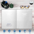 FILE-EZ Two-Pocket Folders, White, 25-Pack, Textured Paper, Letter Size (EZ-32510)