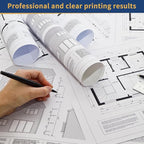 SJPACK Wide Format Paper Roll,36" x 150 ft Plotter Paper with 2 Inch Core for CAD and Inkjet Printing Premium Bond Papers for Engineering Architectural and Maps（4 roll）