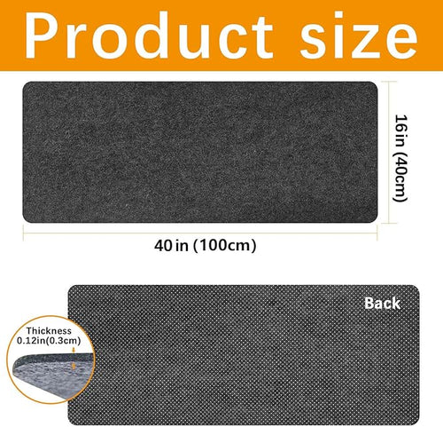 2 PCS Large Felt Desk mat, 40''x16'' with Non-Slip Full Desk Mouse Pad,Office Computer Desk for Keyboard Mat,Felt Desk Mat for Desk Pad Protector（100x40cm）