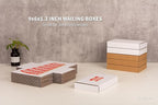YUSHYIJIE 50 Pack 9x6x1.3 inch Small Shipping Boxes, Multi-Depth Flat Cardboard Boxes with Fragile Stickers for DVD Shipping, Packing, Moving, Storage, White