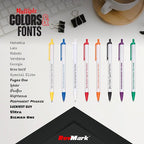 RevMark Personalized Ballpoint Pen, Custom Printed Name, Business or Event Information, Timeless Advertising, USA Made Pens, Promotional Marketing, Smooth Black Ink, Bulk Pack (Purple,250 Ct)
