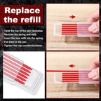 Zhehao 120 Pieces 2.8 mm Carpenter Pencils Lead Refills HB Refill for Construction Pencils Refills Mechanical for Writing Drawing Drafting Woodworking Construction(Red)