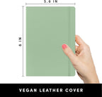 PAPERAGE Dotted Journal Notebook, (Sage Green), 160 Pages, Medium 5.6 in x 8 in - 100 GSM Thick Paper – Hardcover Journaling Notebook for Work, School & Bullet Journaling