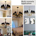 TAaMTYH small lamp shade chandelier shades set of 6，Fabric Lampshade for Wall Lamp，chandelier shades，small table lamps，For Cutting Edge bulbs, Clip-on Fitter Lampshade，3" X 6" X 5"