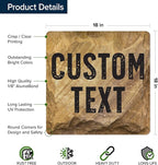 Custom Sign, Custom Street Sign, 11 Font Colors, 13 Font Styles, 4 Hole Options, 22 Sizes, 18x18 Inches, Rust Free DiBound, Fade Resistant, Made in USA by My Sign Center (Stone)